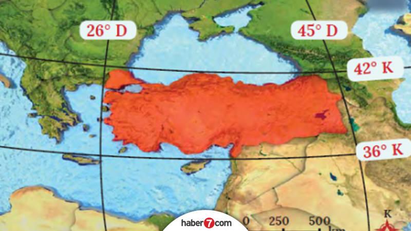 Türkiye Enlem ve Boylam Haritası