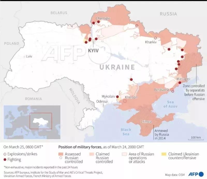 Rusya'nın işgali altındaki Ukrayna'da yaklaşık durum