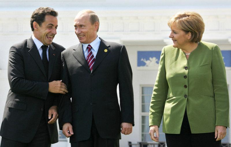 Sarkozy, Putin ve Merkel