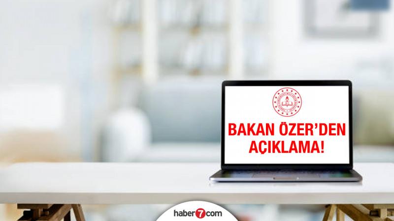 Milli Eğitim Bakanı Mahmut Özer açıklama