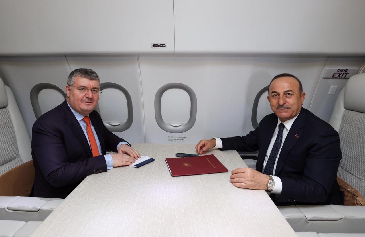 Dışişleri Bakanı Mevlüt Çavuşoğlu, Kanal7 Ankara Temsilcisi Mehmet Acet