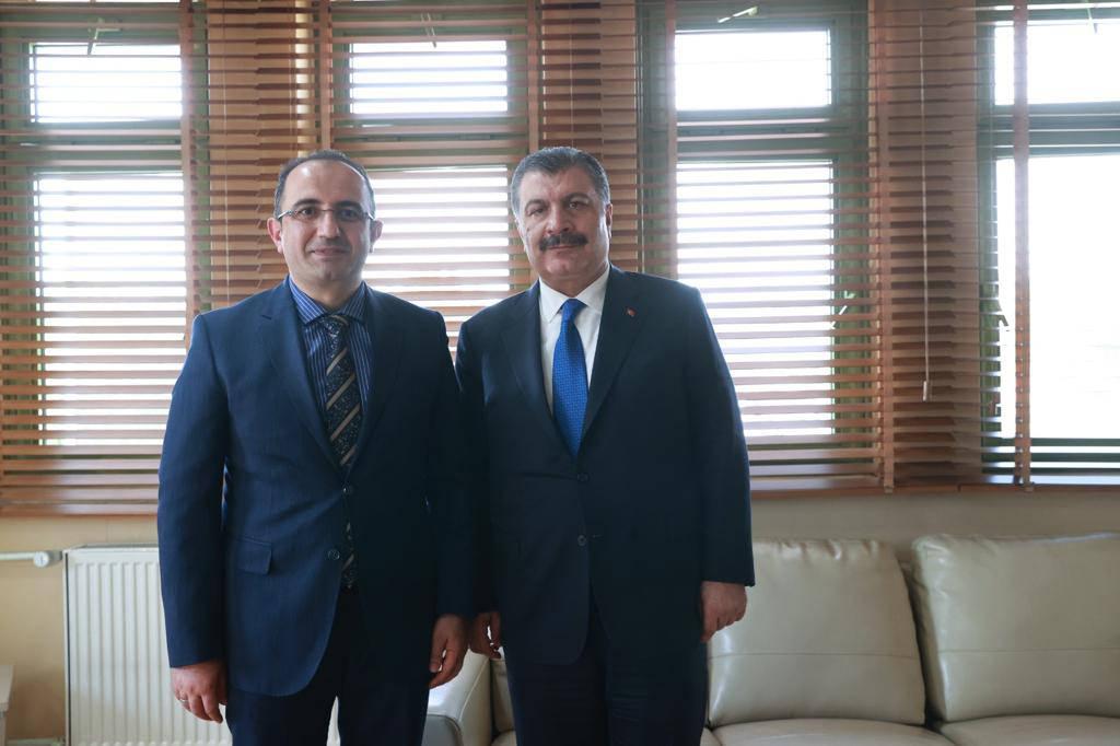 Sağlık Bakanı Fahrettin Koca ve Haber7 Genel Yayın Yönetmeni Osman Ateşli