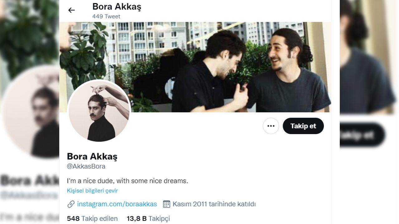 Bora Akkaş'ın Twitter profili