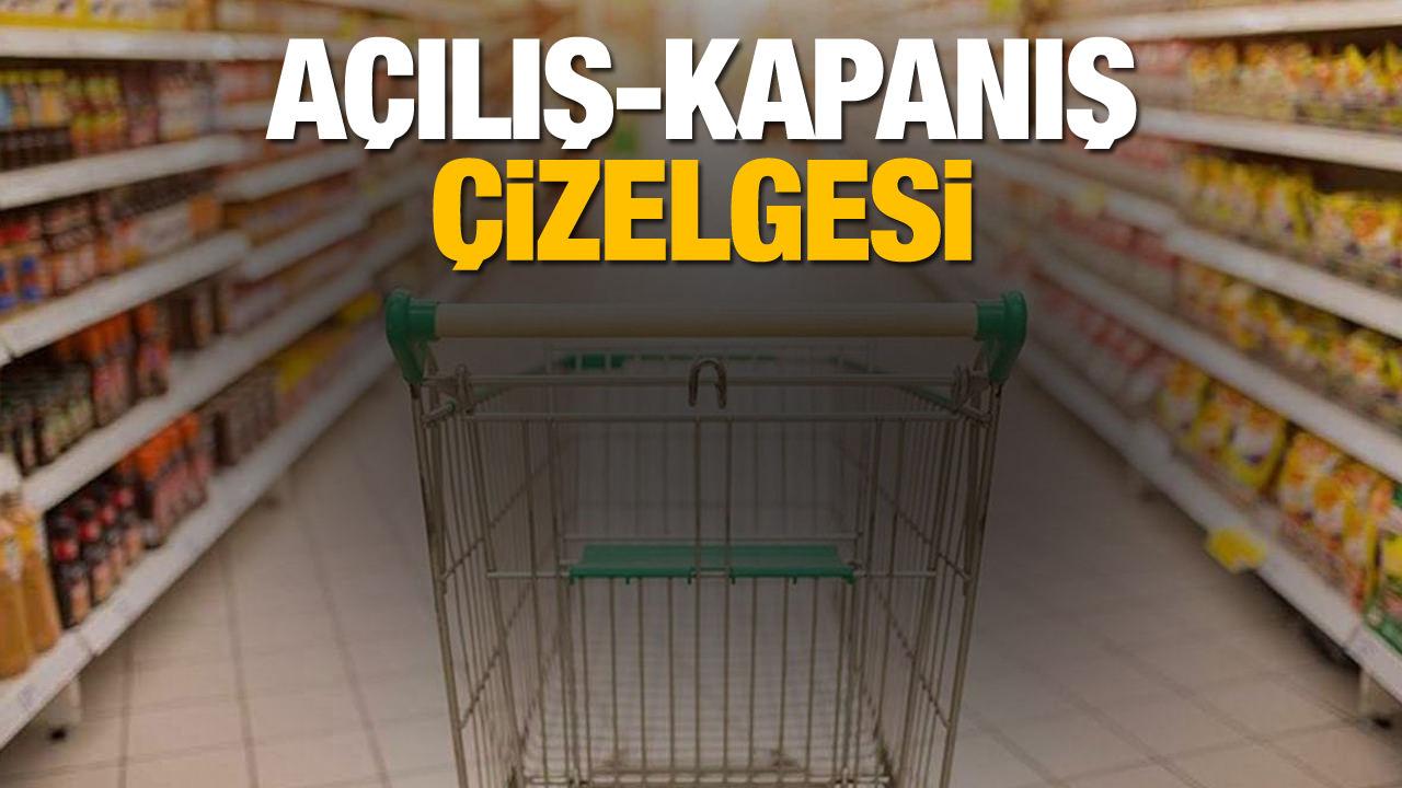 Market açılış kapanış saatleri