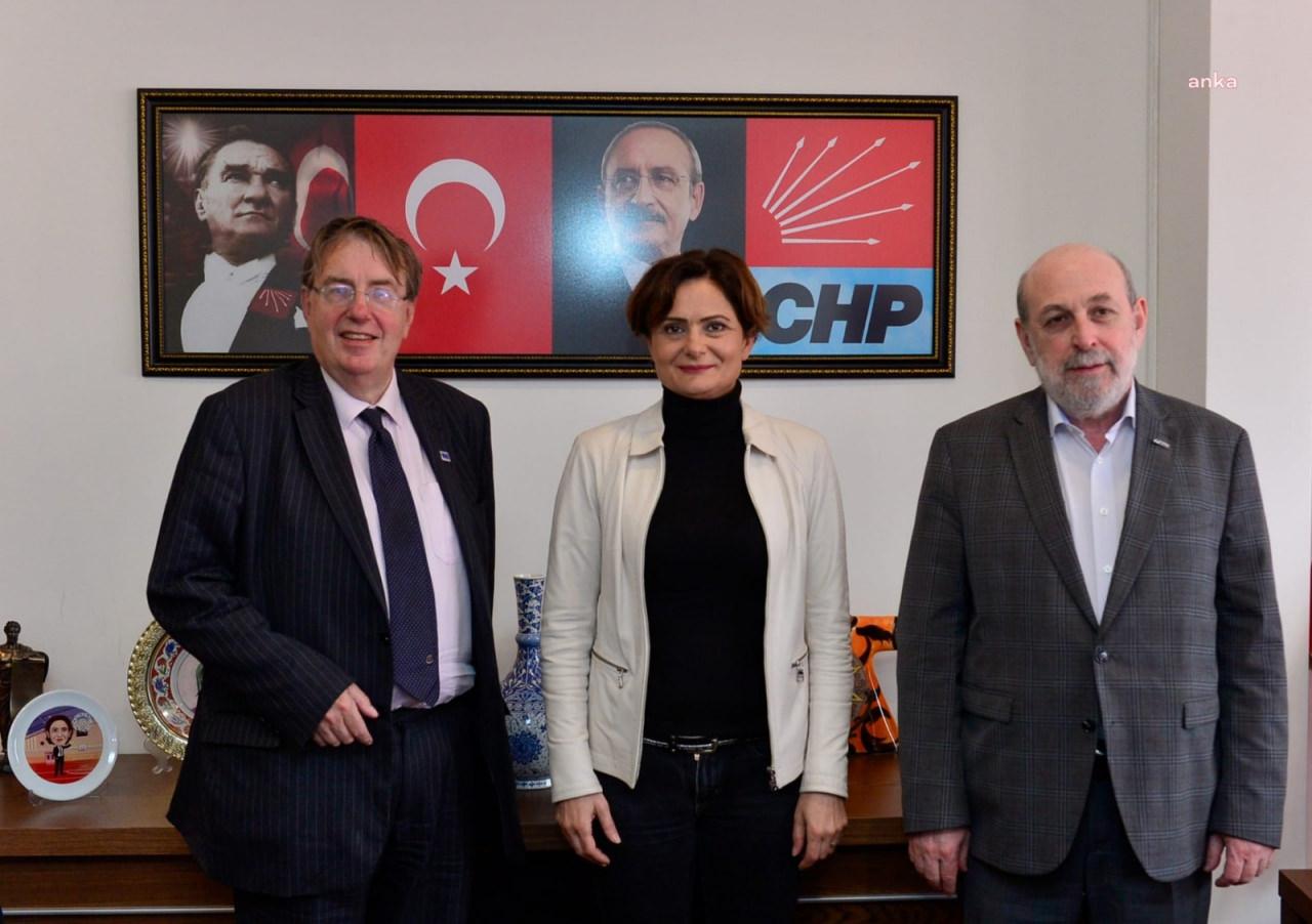 John Howell ve Boris Cilevics, dün CHP İstanbul İl Başkanı Canan Kaftancıoğlu'nu ziyaret etmişti.