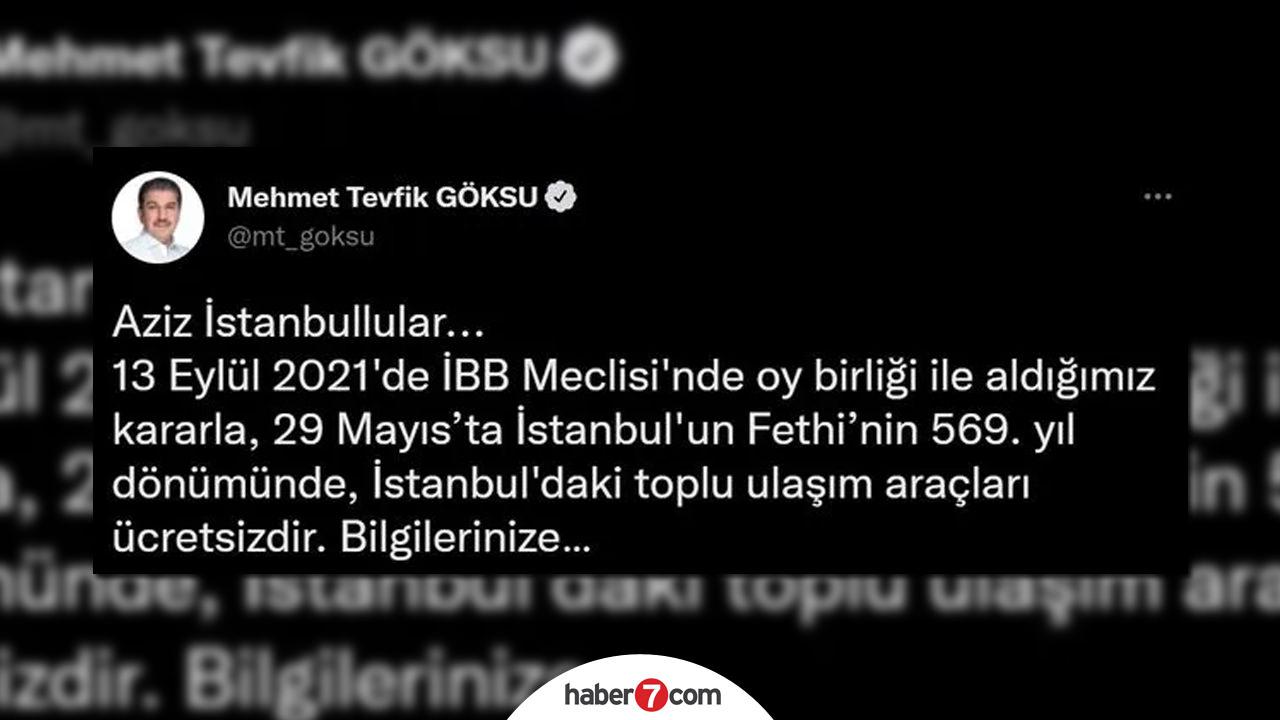 Esenler Belediye Başkanı Mehmet Tevfik Göksu'nun sosyal medya gönderisi