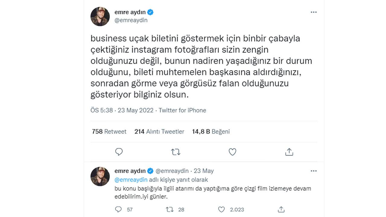 Emre Aydın'ın attığı twit