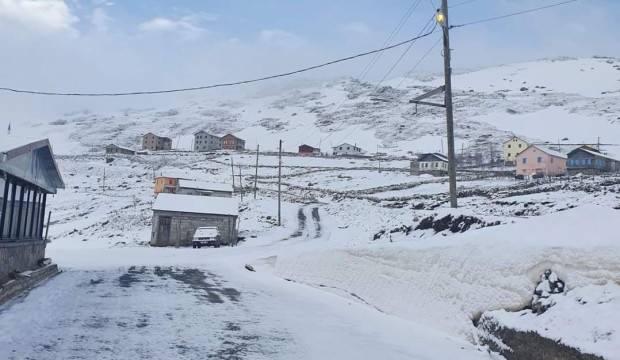 Trabzon'da yaylalarda kar yağışı devam ediyor   