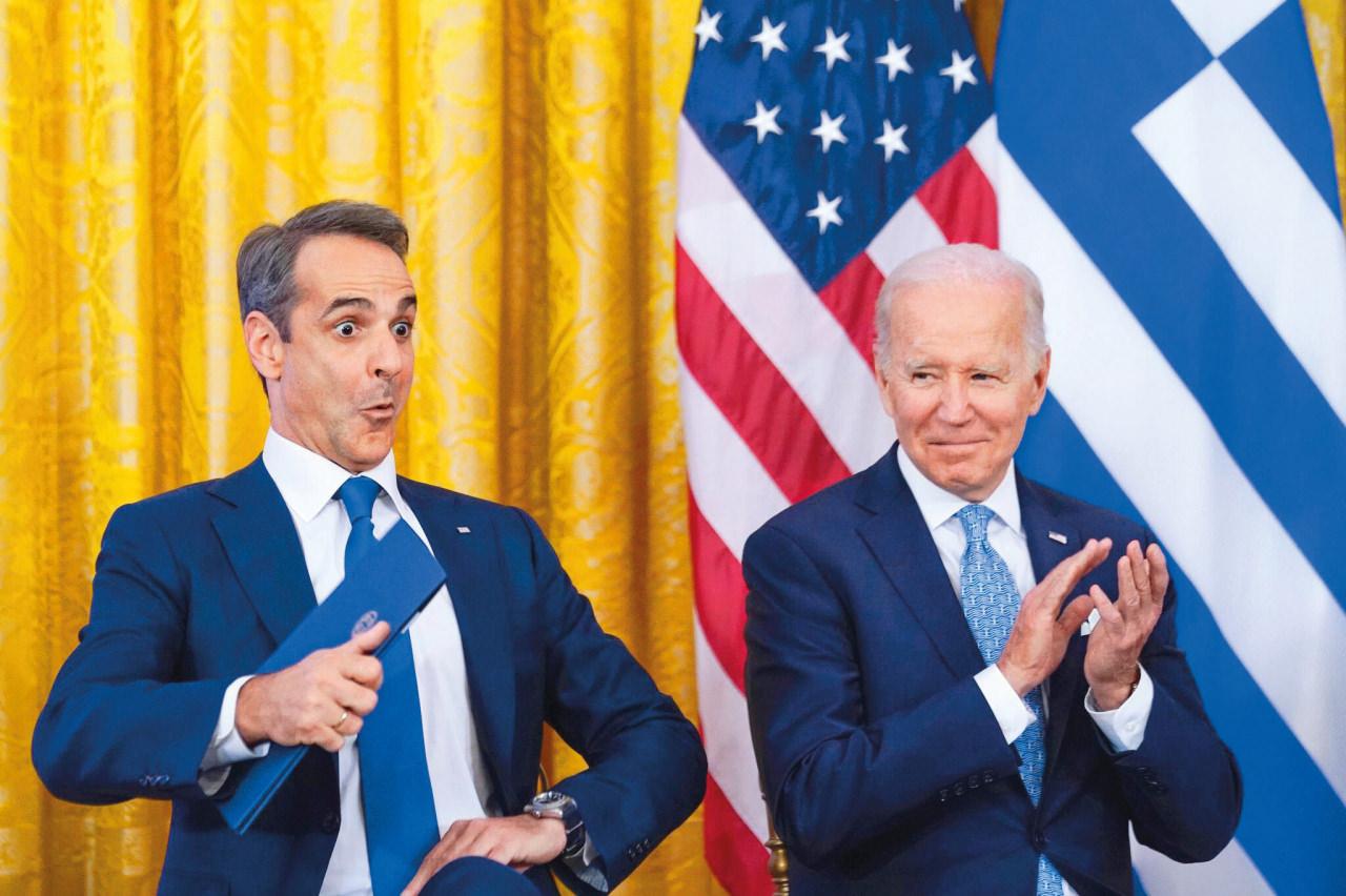 ABD Başkanı Joe Biden ve Yunanistan Başbakanı Kiryakos Miçotakis
