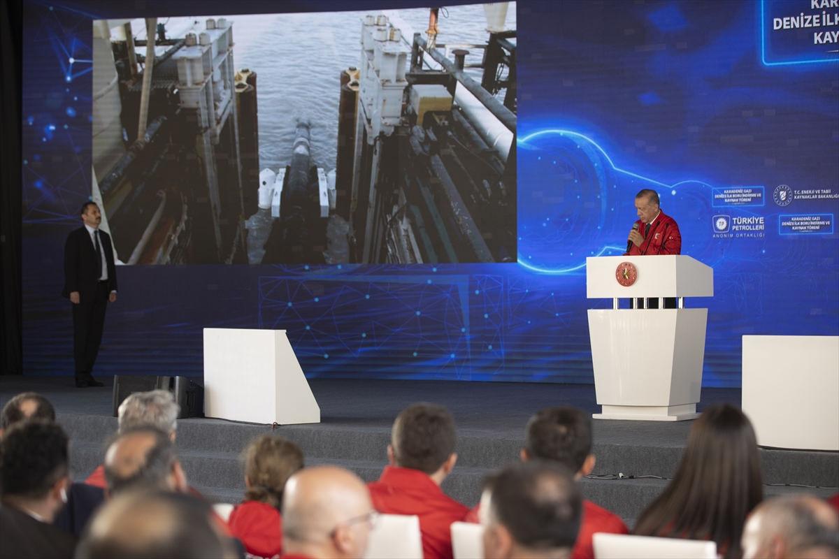 Cumhurbaşkanı Recep Tayyip Erdoğan, Zonguldak Filyos Limanı'nda düzenlenen Karadeniz Gazı Denize İlk Boru İndirme ve Kaynak Törenine katılarak konuşma yaptı.