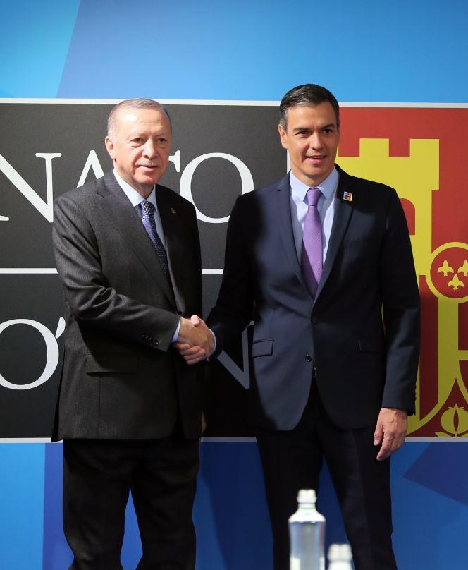 İspanya Hükümet Başkanı Pedro Sanchez'le Erdoğan