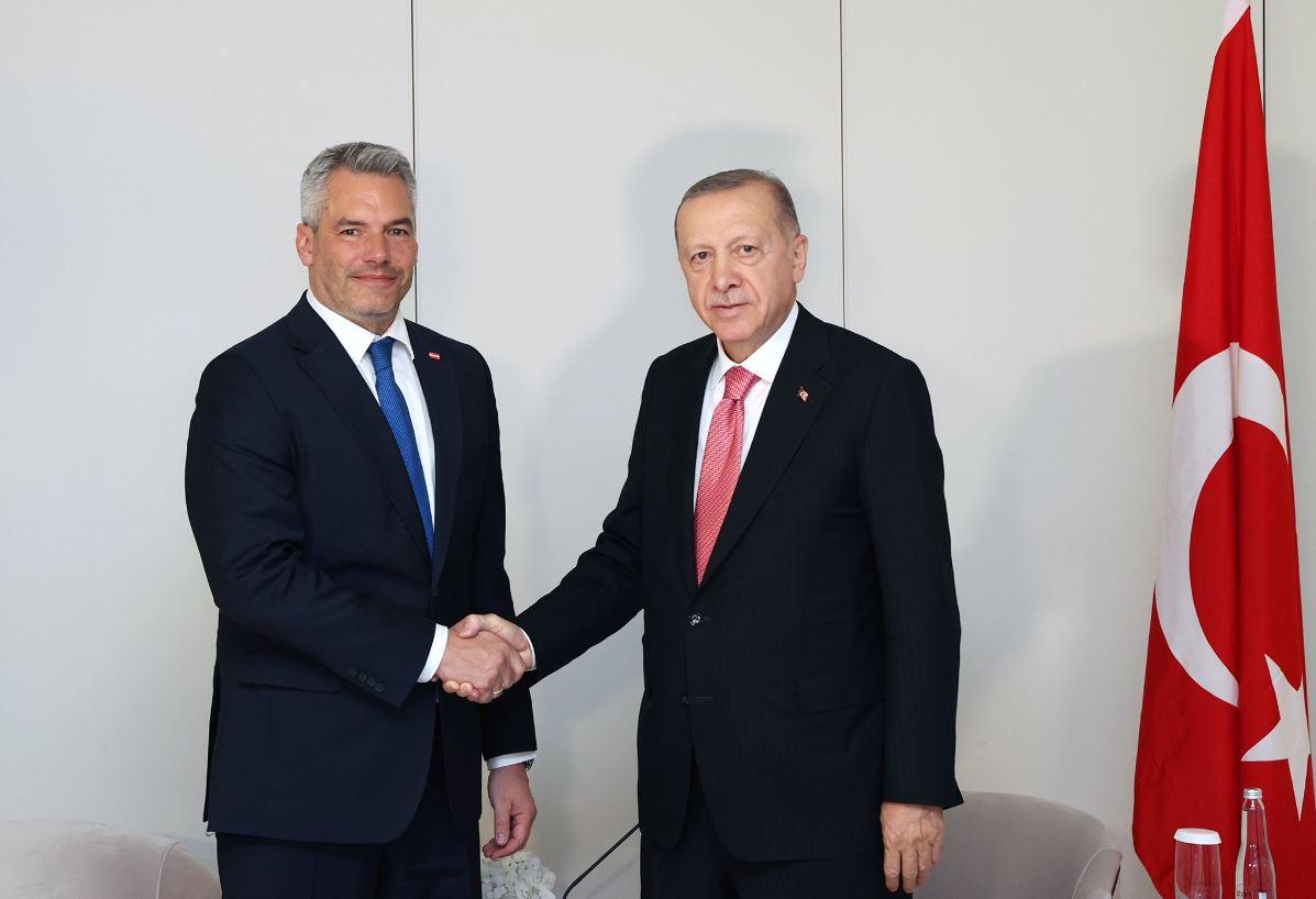 Erdoğan ve Avusturya Federal Şansölyesi Karl Nehammer