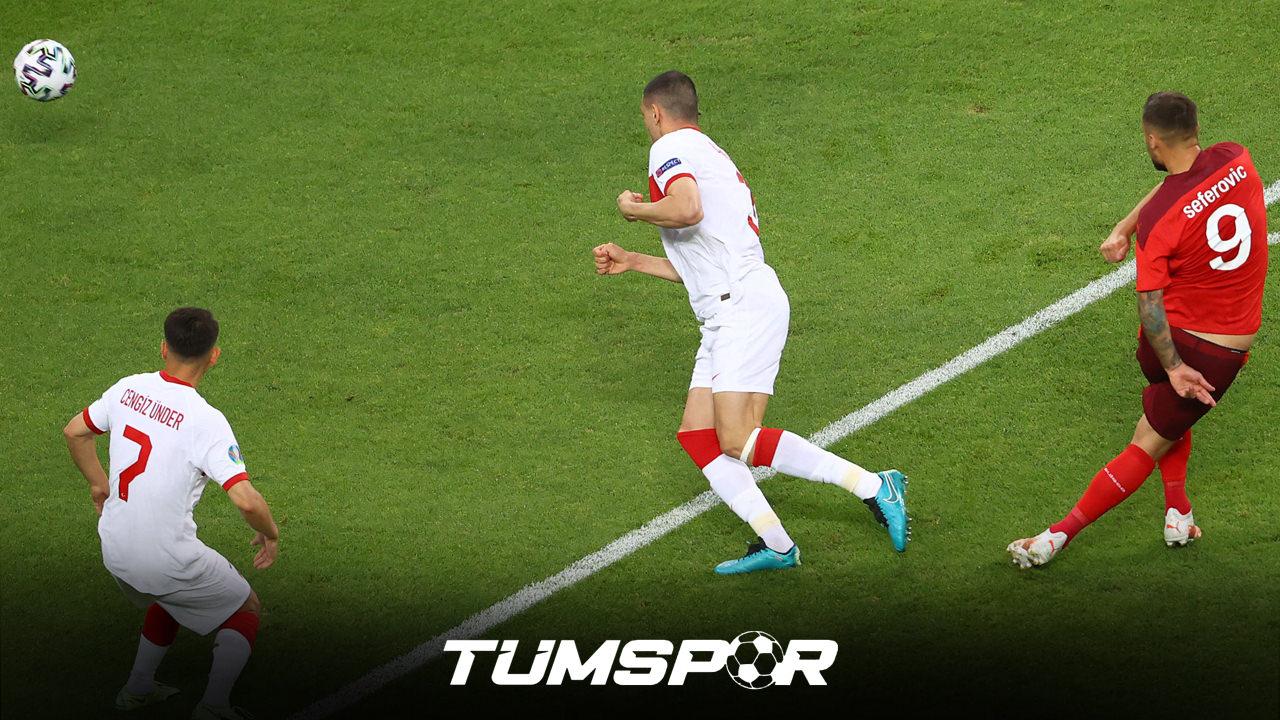 Haris Seferovic'in EURO 2020'de Türkiye'ye attığı gol, Milli Takımımızın bu alanda en kısa sürede (05:40) ağlarında gördüğü goldü.