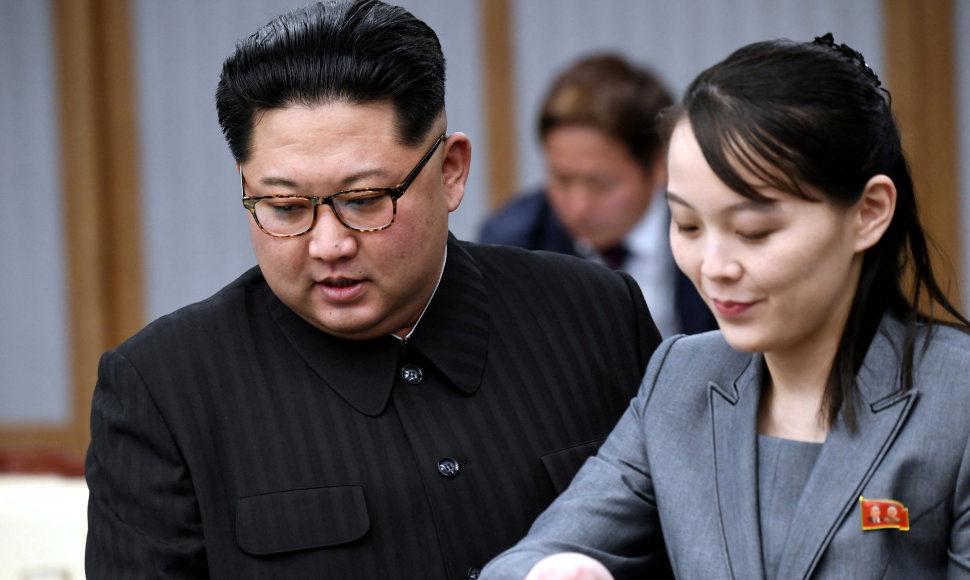 Kim Jong-un ve kız kardeşi Kim Yo-jong