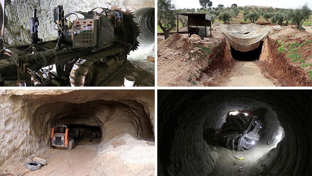 PKK'nın daha önce Suriye'de kazdığı tünellerden bazıları