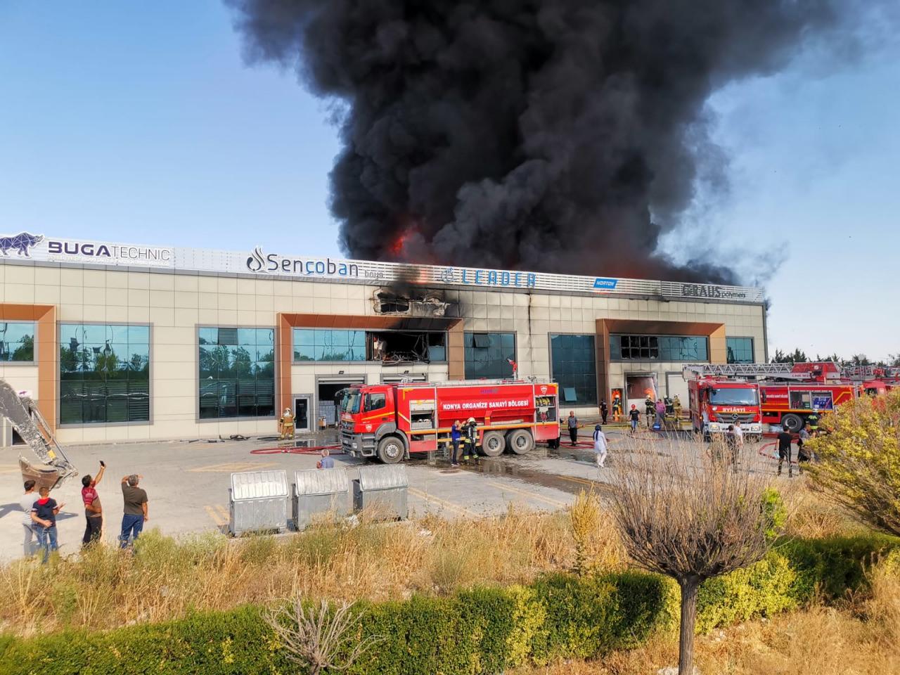 Konya'da Organize Sanayi Bölgesinde yangın