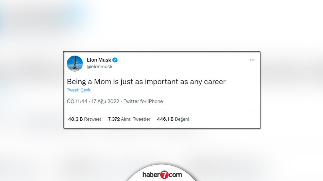 Elon Musk'ın Twitter'dan yaptığı paylaşım