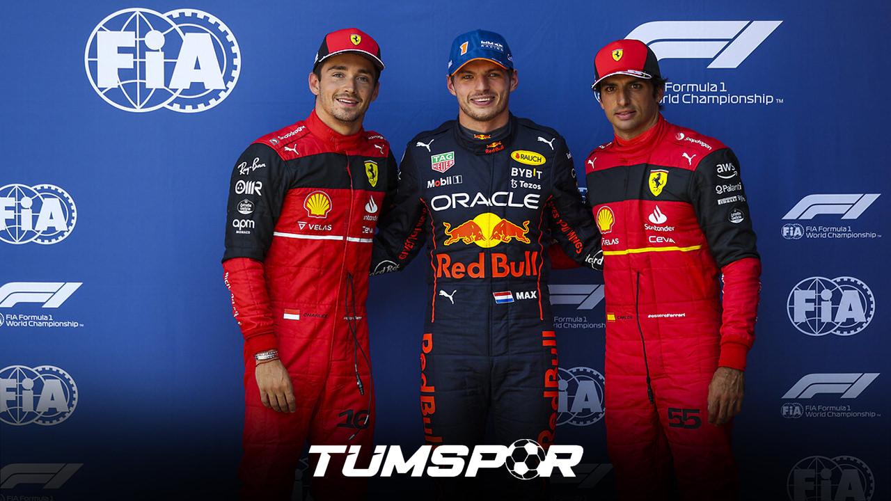 Charles Leclerc, Max Verstappen ve Carlos Sainz JR.