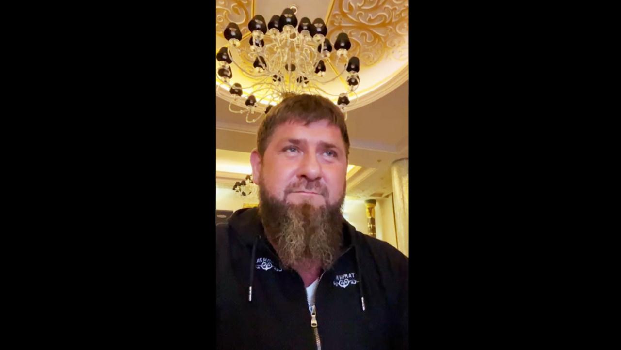 Kadirov'un yayınladığı videodan bir kare
