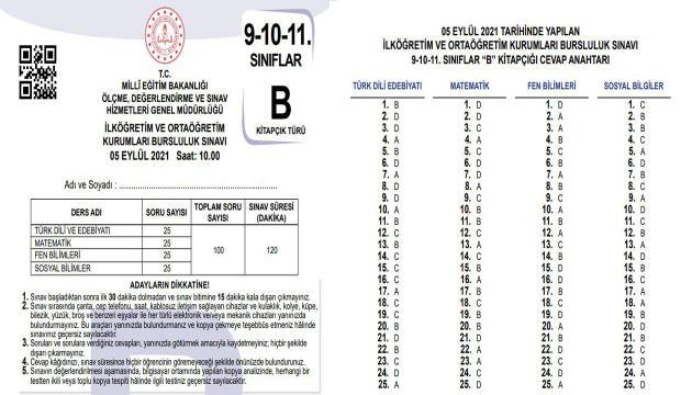 Bursluluk sınavı soruları ve cevapları: MEB 2022 İOKBS cevap anahtarını meb.gov.tr...