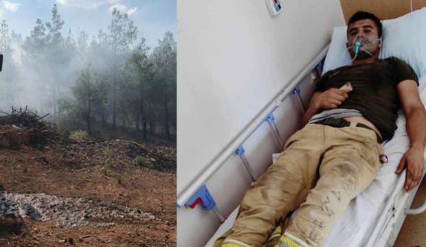 Denizli’de yangına müdahale eden orman işçisi dumandan zehirlendi
