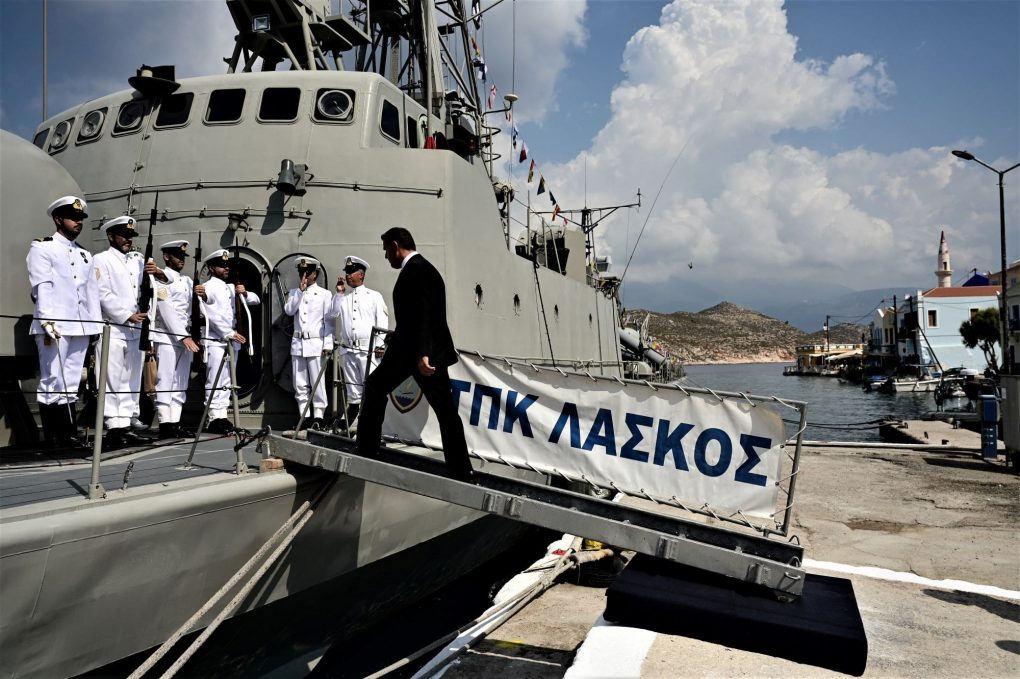 Yunanistan Savunma Bakanı Nikos Panagiotopulos'un Meis ziyaretinden kareler