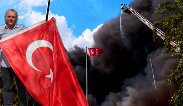 Canlarını hiçe sayıp gönderdeki Türk bayrağını yanmaktan kurtardılar