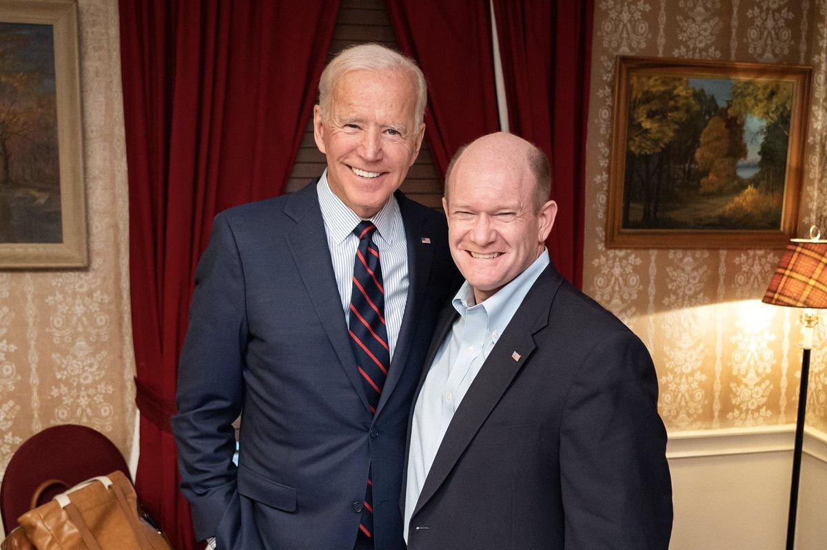 Joe Biden ve Chris Coon