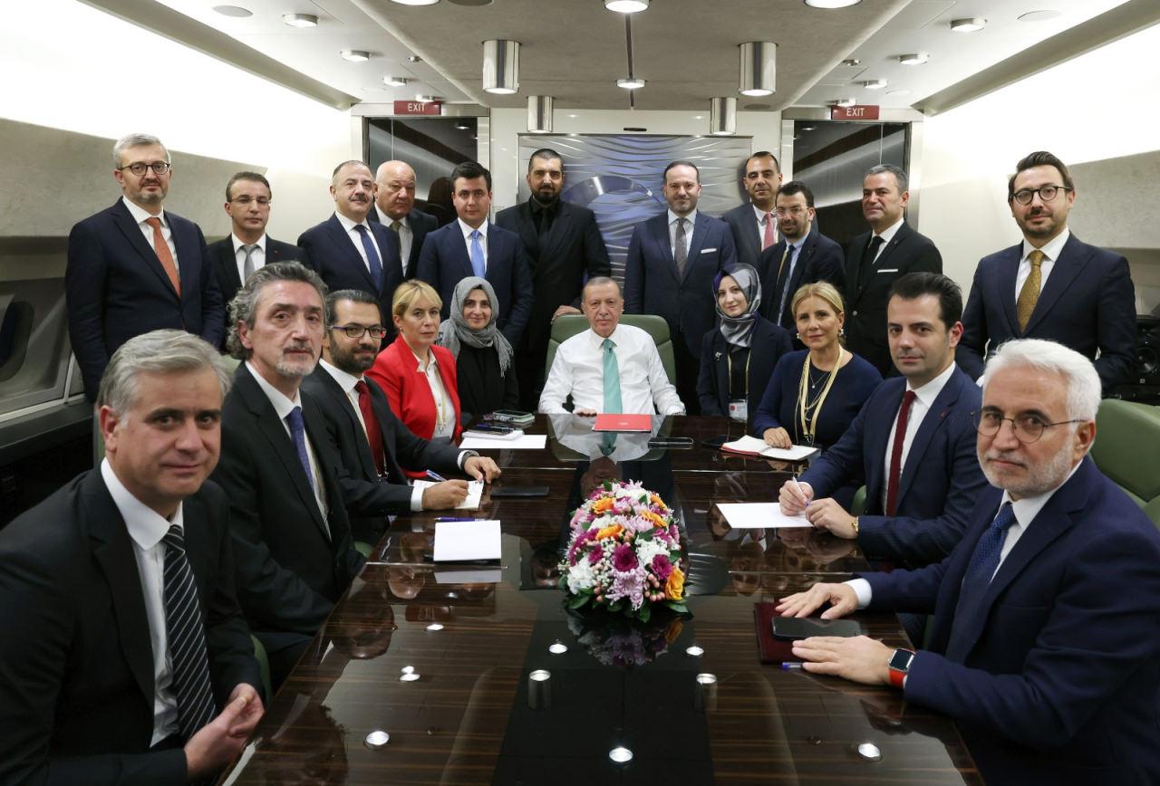 Cumhurbaşkanı Erdoğan ve gazeteciler