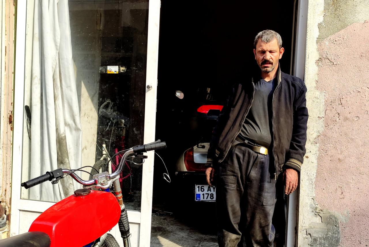 Bursa'da ama motosiklet tamiricisi Yılmaz Kazdal