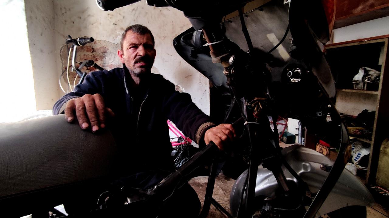 Bursa'da ama motosiklet tamiricisi Yılmaz Kazdal