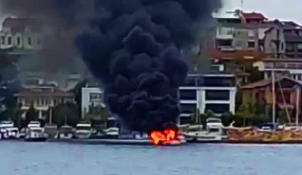 Kocaeli'de korkunç yangın! Milyonluk lüks tekne alev topuna döndü