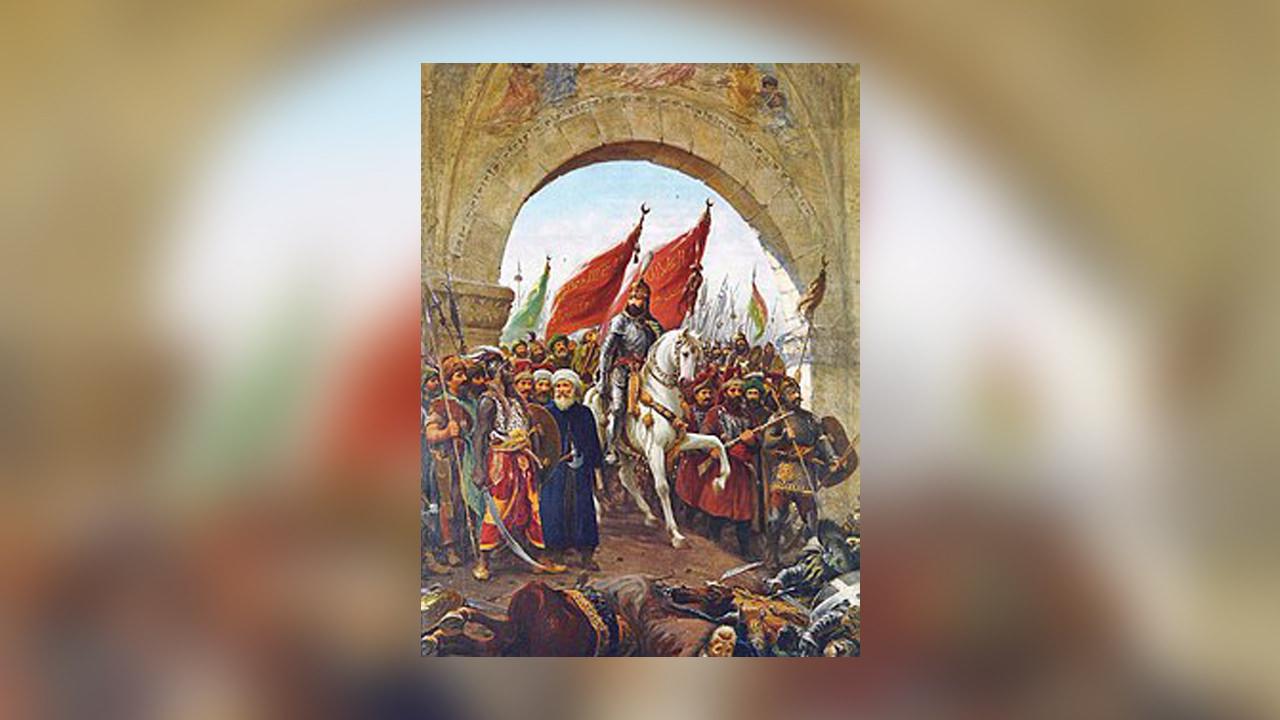Sultan II. Mehmed'in ordularıyla birlikte İstanbul'a girişinin tasviri
