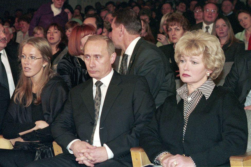Anatoly Sobchack'ın cenaze töreninde Putin ve Ksenia Sobchack