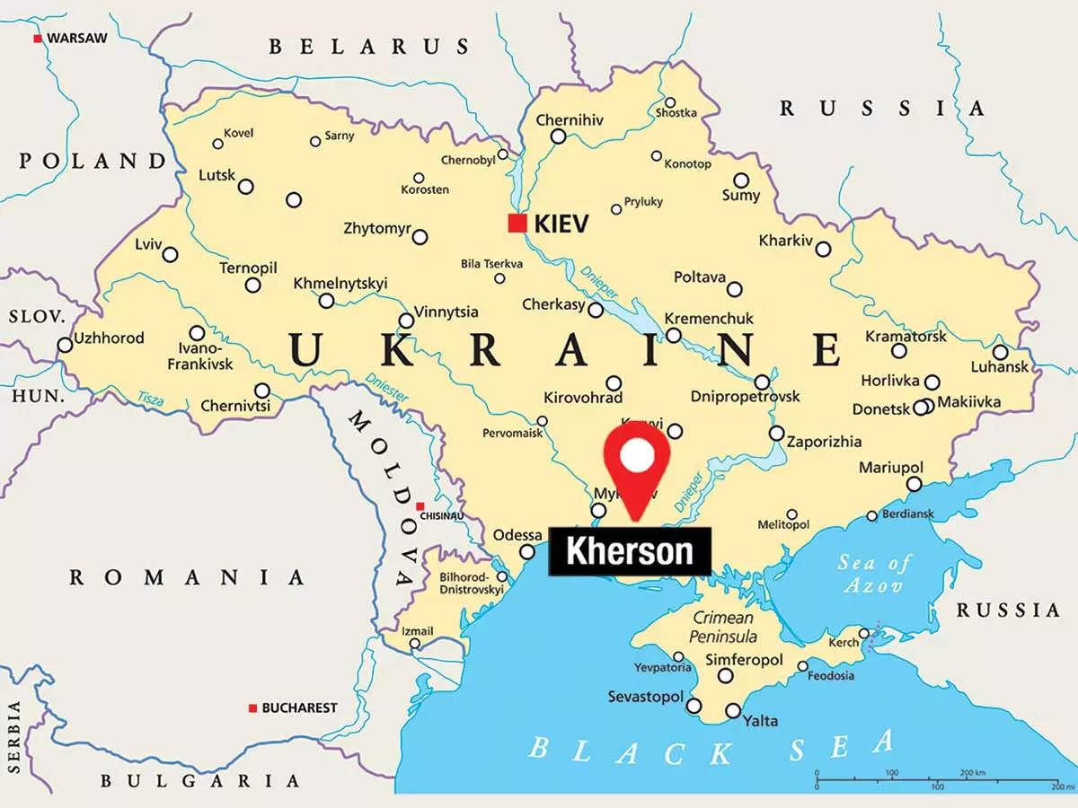 Herson'un Ukrayna coğrafyasındaki konumu