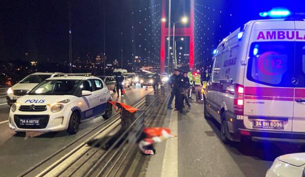 15 Temmuz Şehitler Köprüsü’nde korkun kaza: Motosiklet bariyerlere girdi, 1 ölü 1 yaralı