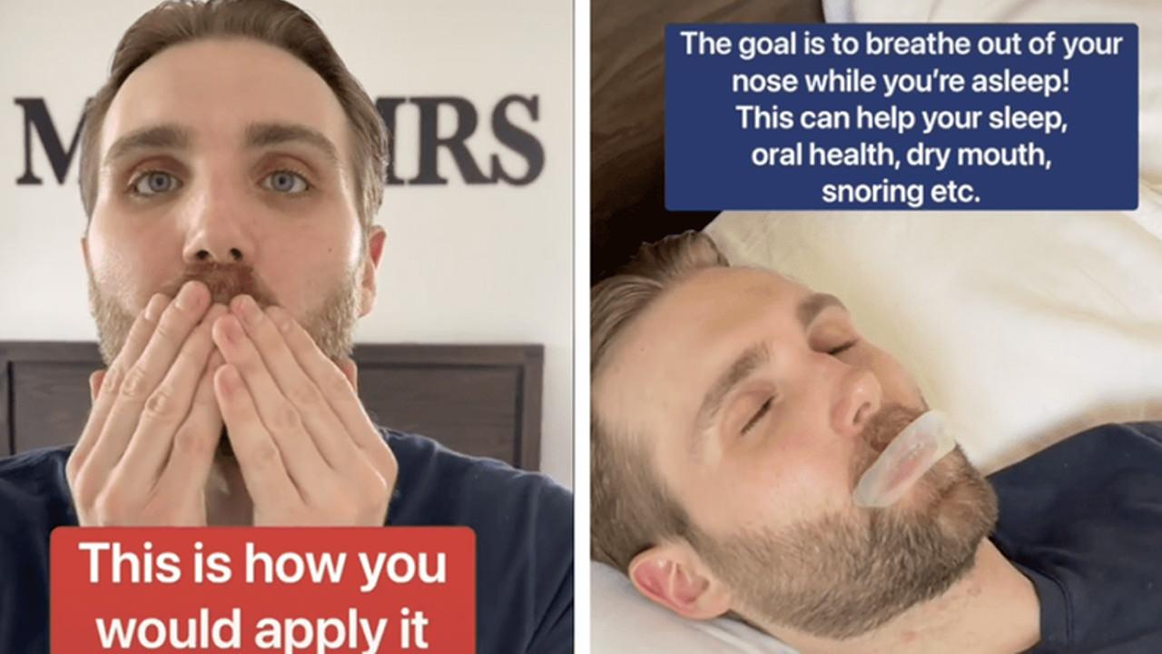 TikTok fenomeni Corly Rodriguez, ağzı bantlayıp uyuma akımının nasıl yapıldığını anlatıyor. Rodriguez, bu tehlikeli akımın öncülerinden.