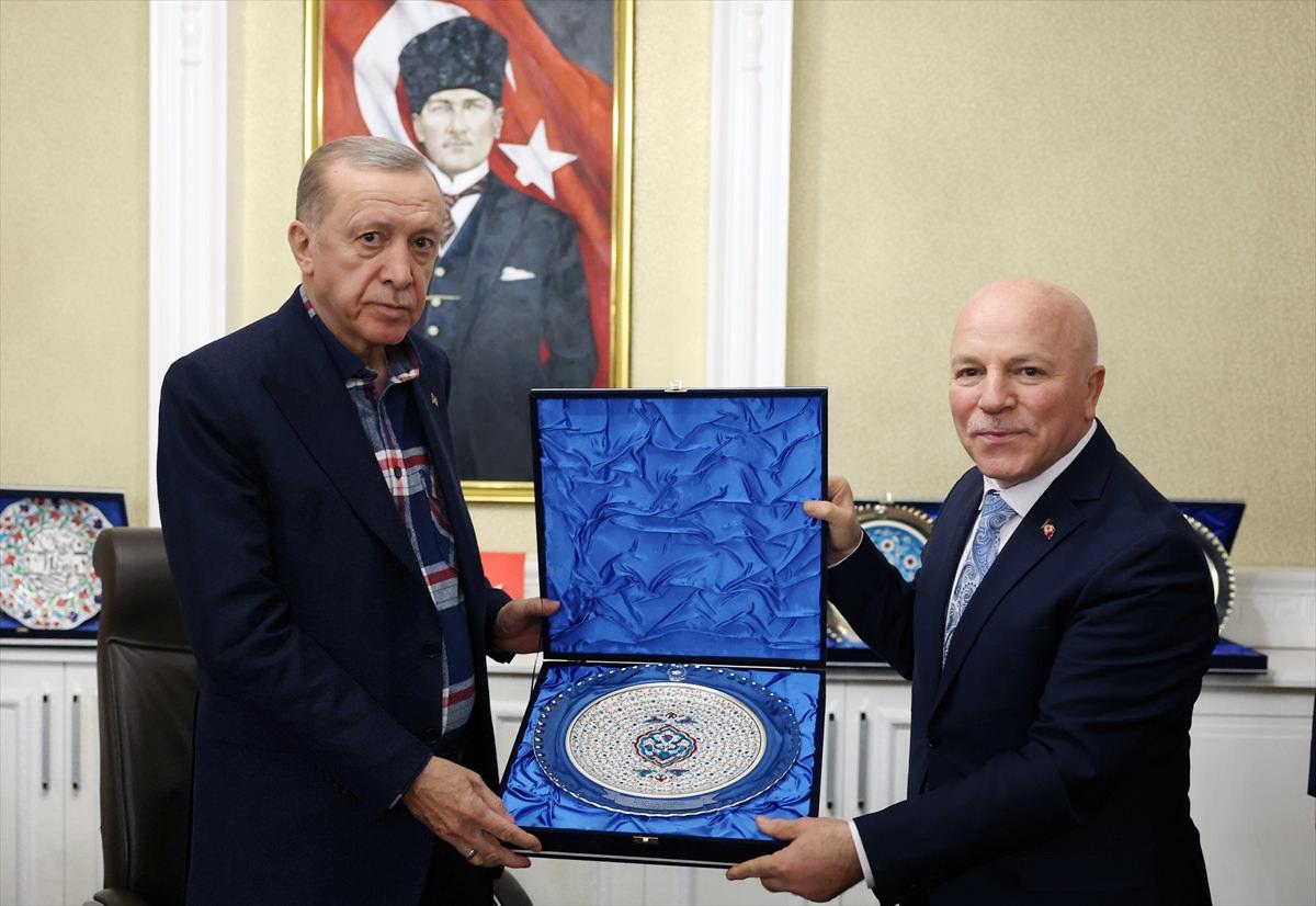 Cumhurbaşkanı Erdoğan ve Erzurum Belediye Başkanı Mehmet Sekmen