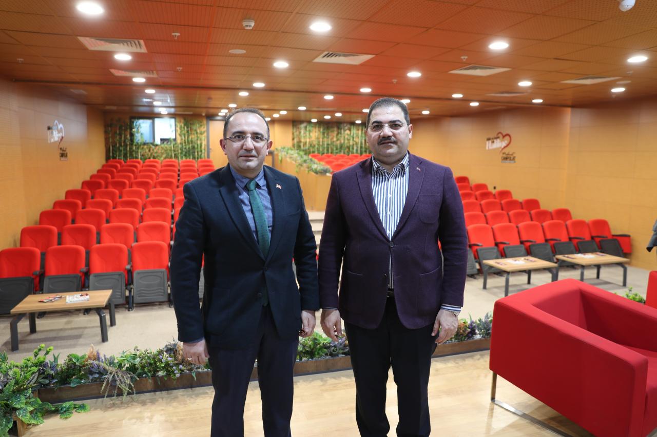 Haber7 Genel Yayın Yönetmeni Osman Ateşli ile Haliliye Belediye Başkanı Mehmet Canpolat, İbrahim Tatlıses Kültür Merkezi