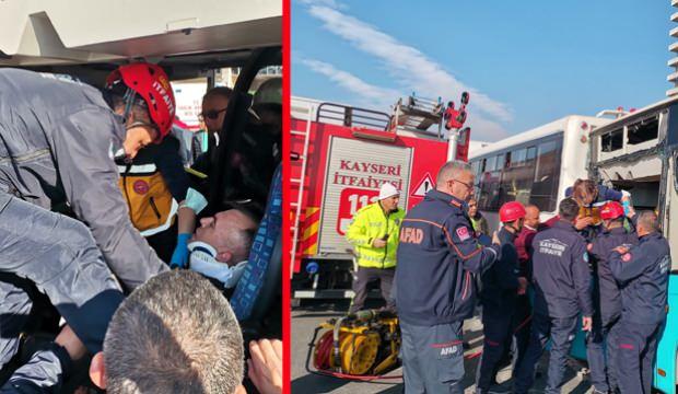 Son dakika... Kayseri'de feci kaza! 2 halk otobüsü çarpıştı: Çok sayıda yaralı var