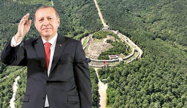 Cumhurbaşkanı Erdoğan, restorasyonu 12 yıl süren Aydos Kalesi'ni açtı