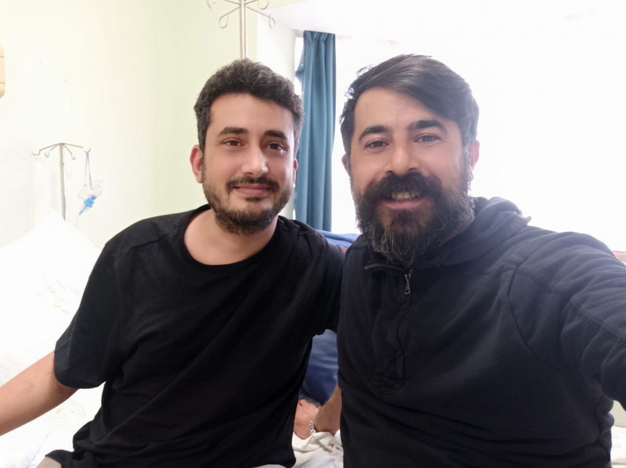 Hikmet ile Mustafa Aydın, hastanede de görüştü.