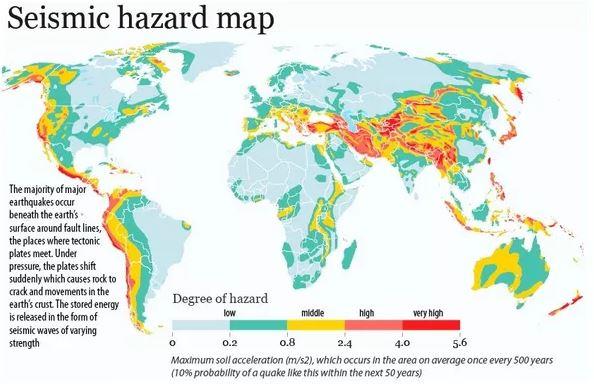 Dünya deprem risk haritası