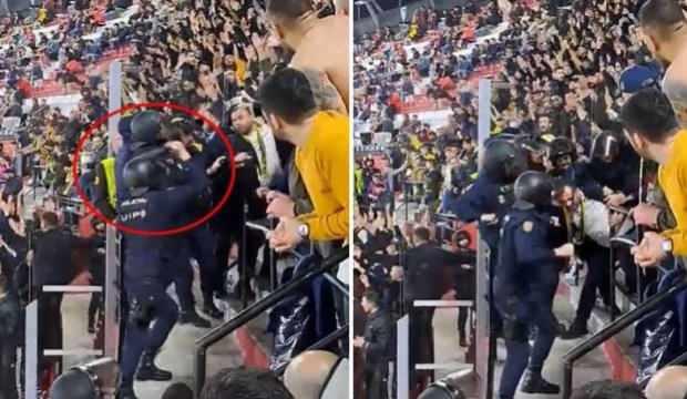İspanya'da büyük skandal! İspanyol polisi, Fenerbahçeli taraftarlara saldırdı