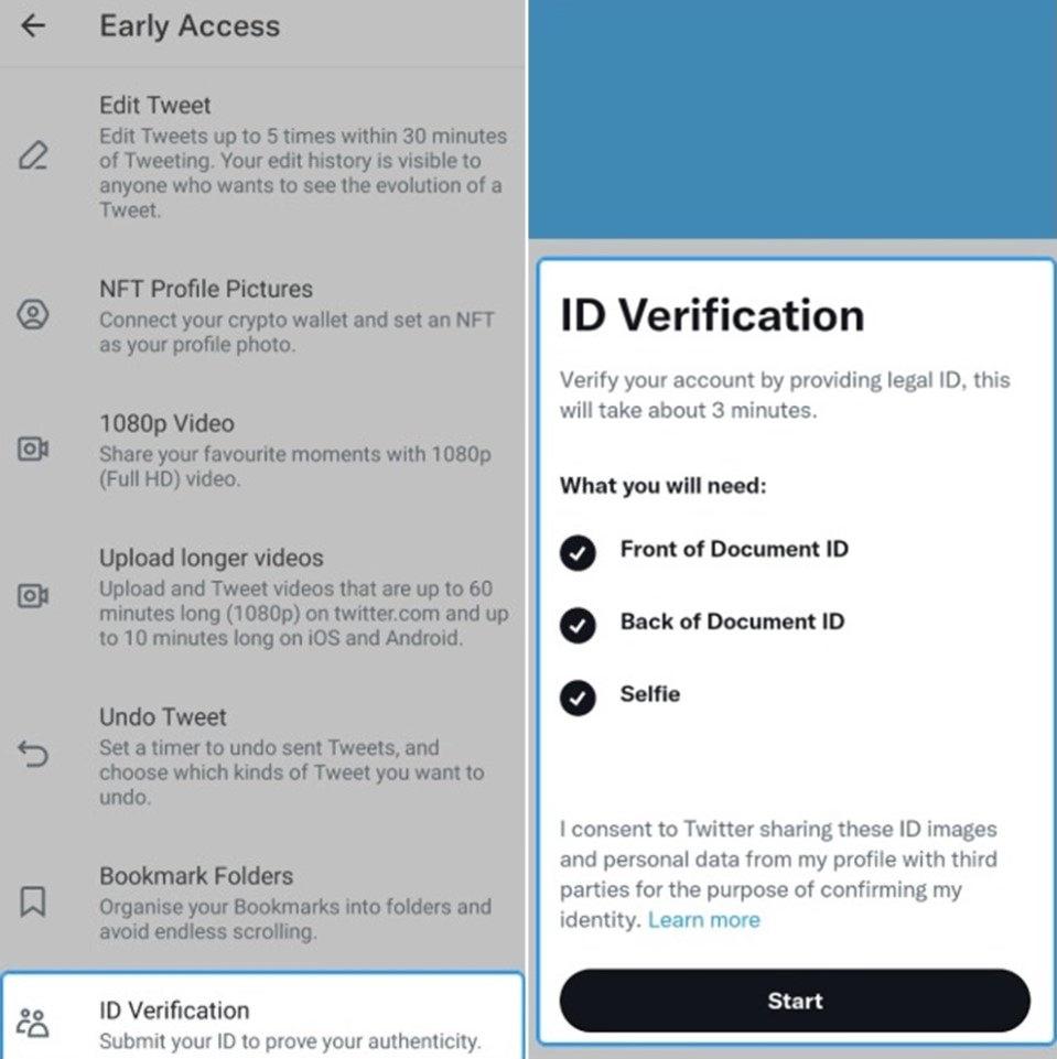 Twitter | kimlik kartları ile hesap doğrulama özelliği