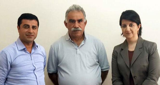 HDP'li Selahattin Demirtaş, PKK elebaşı Abdullah Öcalan, HDP'li Pervin Buldan