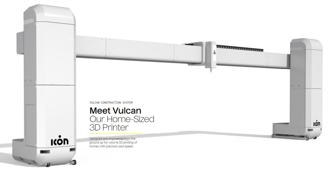 Otelin inşasında kullanılacak olan 3D baskı makinesi Vulcan