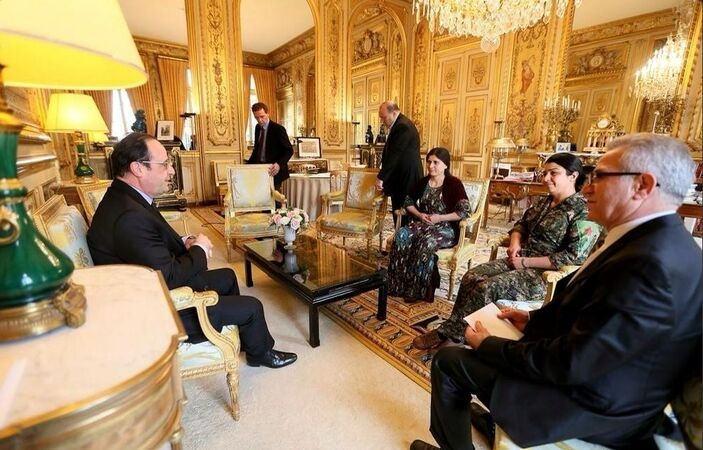 2015 - Fransa Cumhurbaşkanı Hollande PKK'yı Elysee Sarayı'nda ağırladı