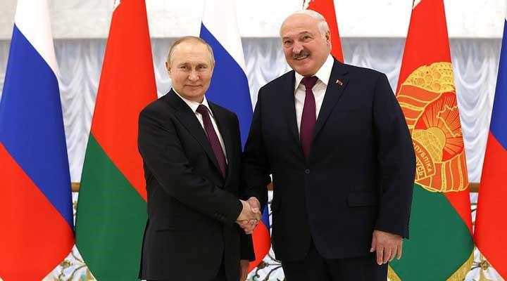 Rusya Devlet  Başkanı Vladimir Putin ve Belarus Cumhurbaşkanı Lukaşenko