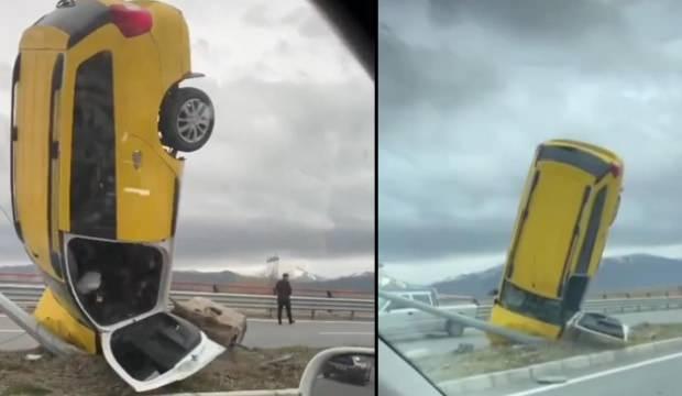 Van'da görenleri hayrete düşüren kaza